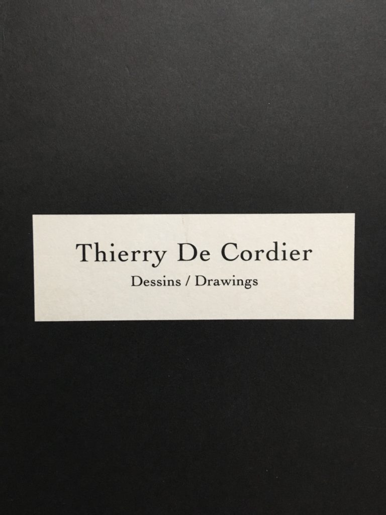 Thierry De Cordier: Dessins/Drawings                        ( ARCHIVES )