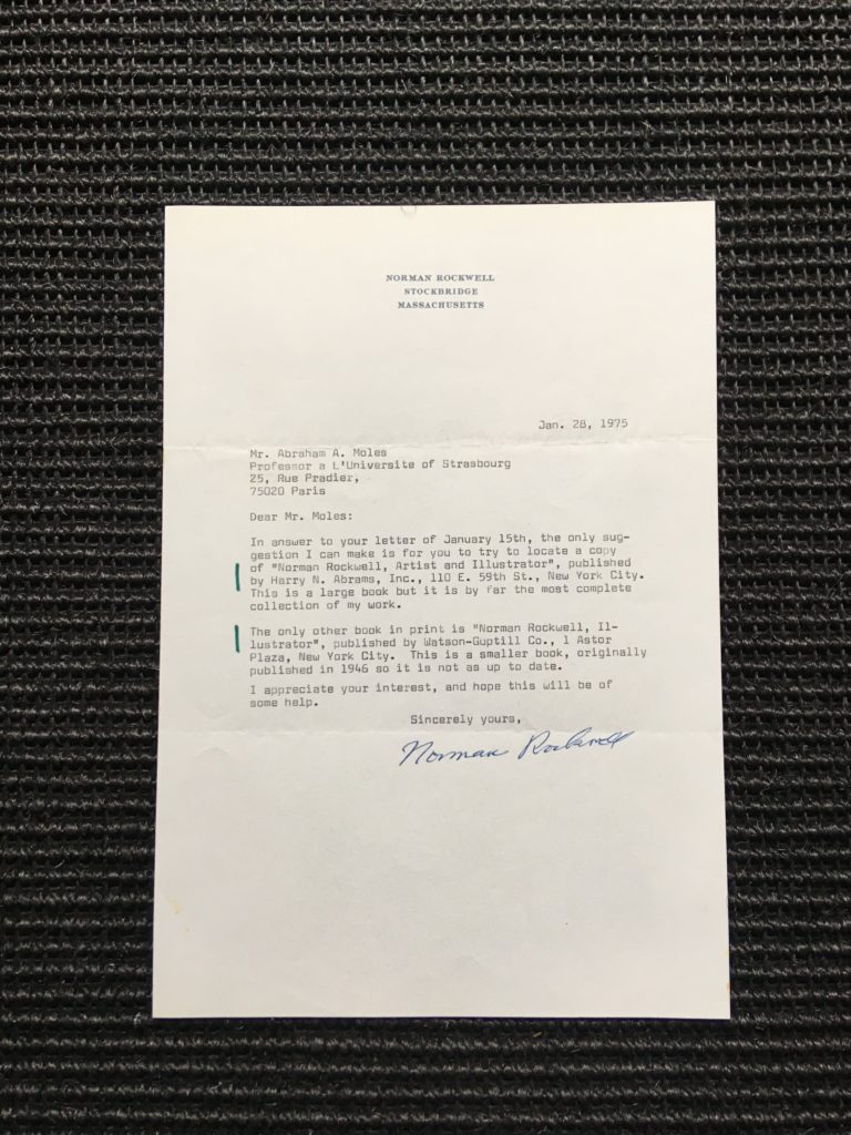 Norman Rockwell: Original Typed Letter Hand Signed