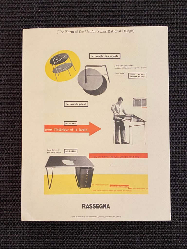 Rassegna 62 ( The Form of the Usefull. Swiss Rational Design )