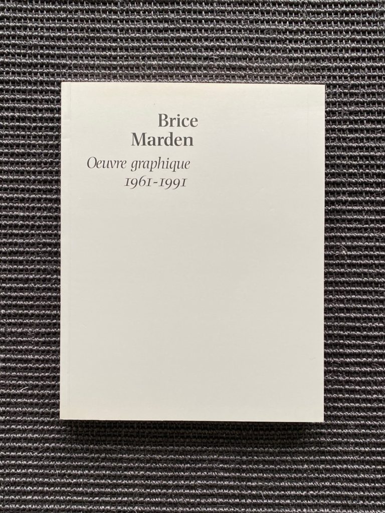 Brice Marden : Oeuvre Graphique 1961 – 1991