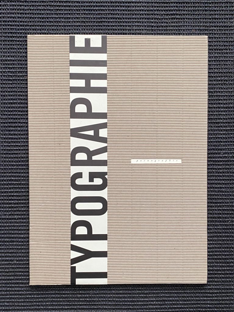 Typographie Pornographie exemplaire n° 643/1000