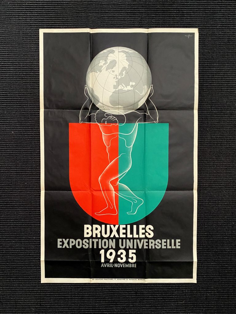 Leo Marfurt :  signed poster for the Brussels International World Fair in 1935
