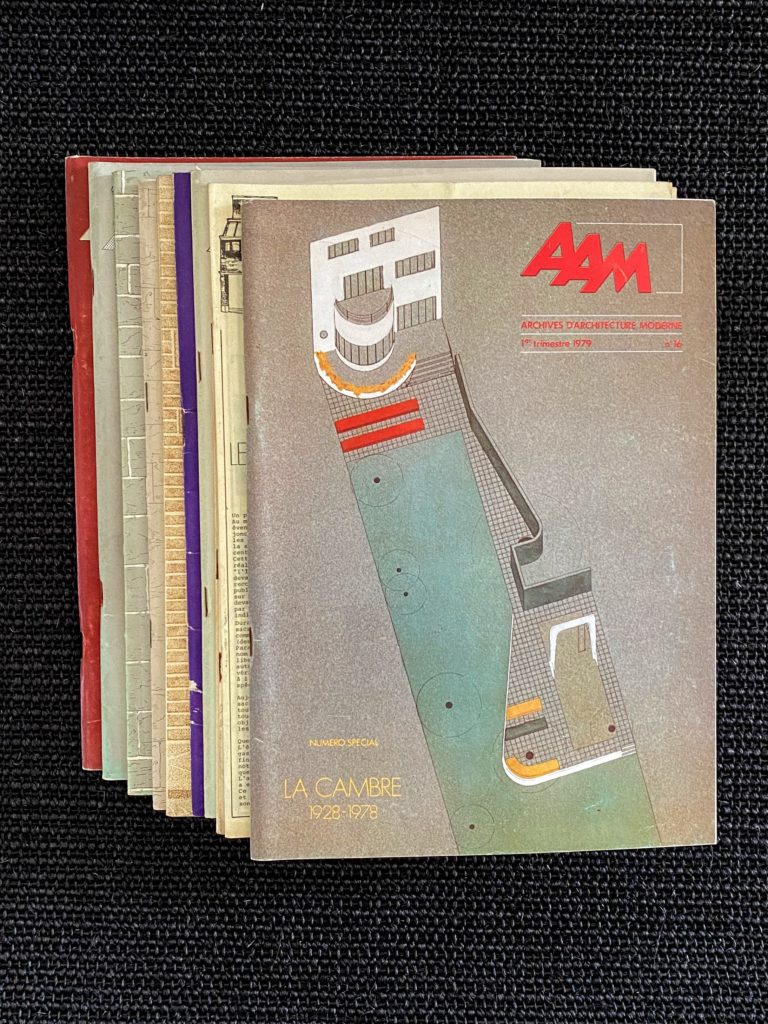 11 numéros de la revue Archives d’Architecture Moderne ( entre Janvier 1976 et 1981 )