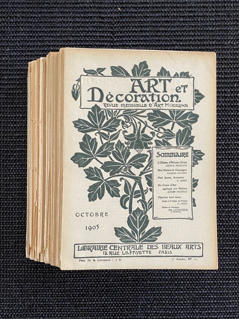 18 numéros de la revue Art et Décoration entre 1899 et 1904