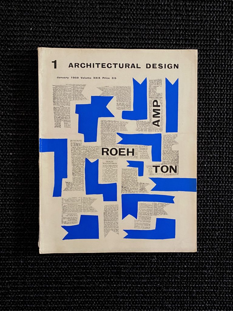 Architectural Design January 1959 N°1 ( Vol XXIX )