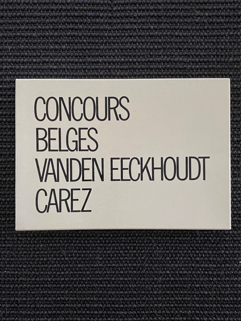 Concours Belges                                                     Vanden Eeckhoudt – Carez